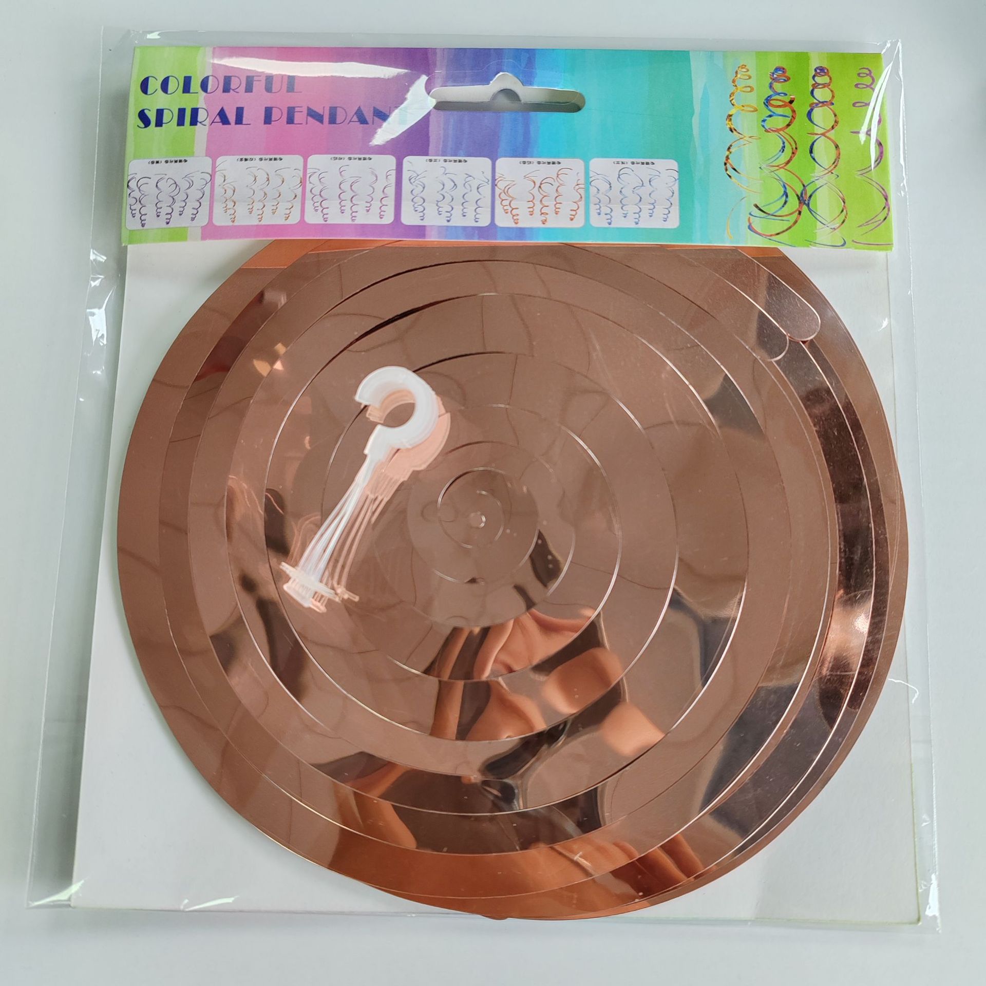 Fiesta transfronteriza doble espiral adornos Año Nuevo cumpleaños tema decoración tienda vórtice Garland lentejuelas colgante al por mayor