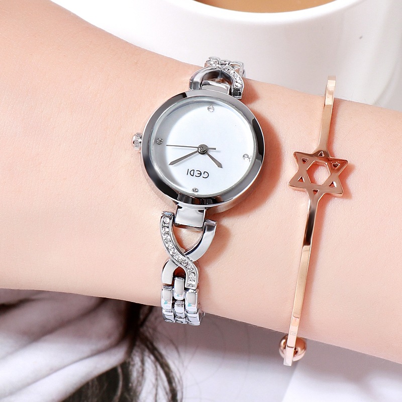 Gedi nueva Corea del Sur estudiante de moda reloj de cuarzo novias de moda pequeño dial reloj de mujer exquisito diamante reloj de mujer