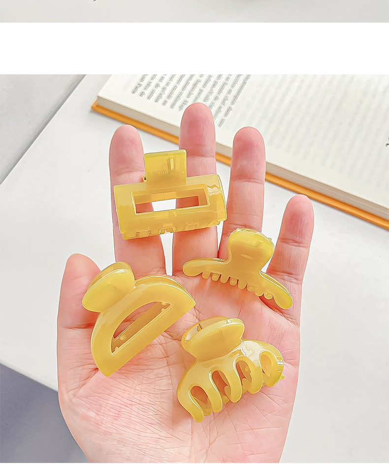 Simple Style Solid Color Plastic Hair Claws display picture 3