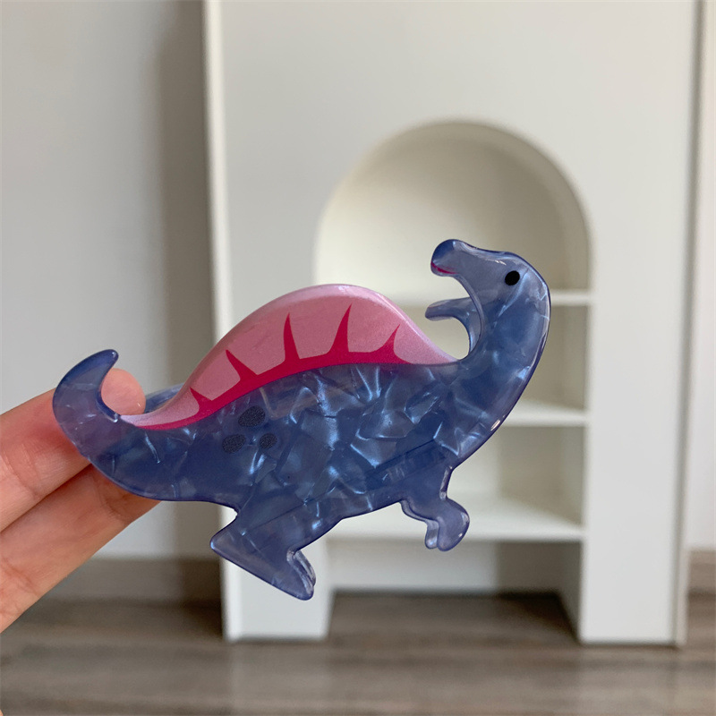 35g Weight Hair Claws Hair Accessories Type 1 Piece Quantity Holiday, Party Occasion Arylic Material Dinosaur Pattern Women's Gender Cute Style Cute Little Dinosaur Acrylic Small Jaw Clip Cute Personality Sweet Niche Hair Claw Hairpin Hair Ornaments New 26