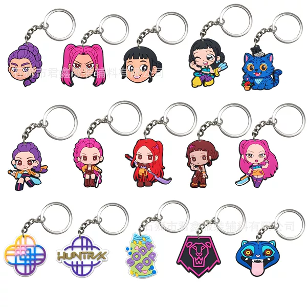 Hunter Witch Group Keychain Amazon Cross-Border Exclusive Kpop Accessories Pendant Pvc Keychain Pendant