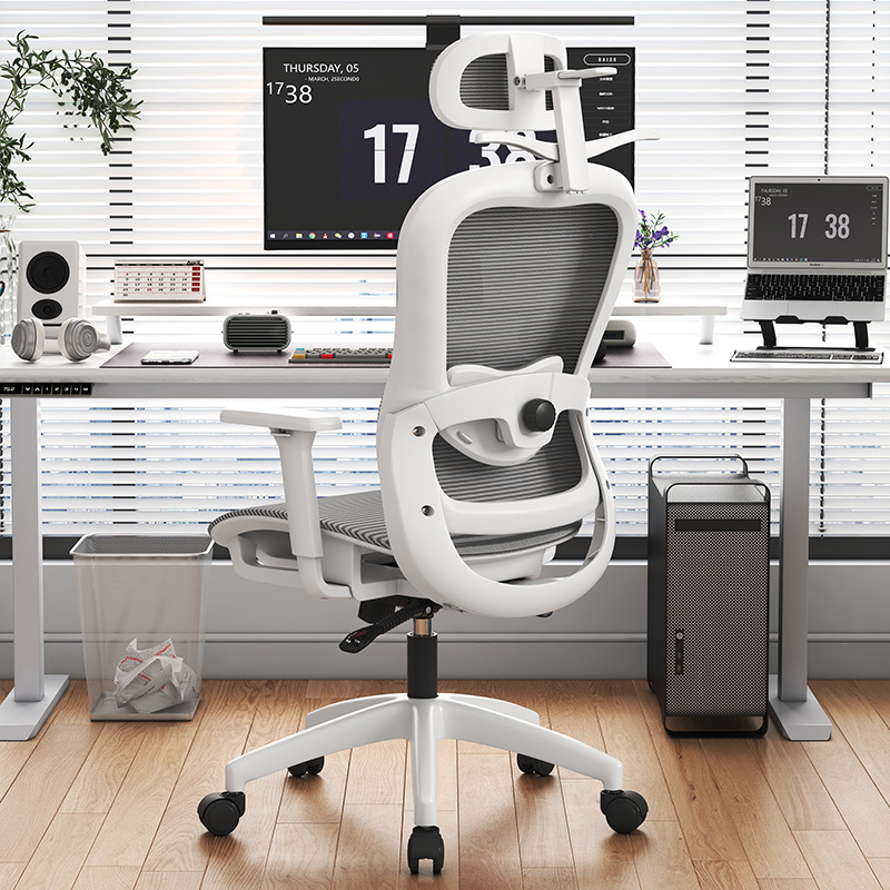 silla ergonómica silla de computadora silla de oficina en el hogar se puede acostar y relajarse cojín hueco 3D reposabrazos 3D reposacabezas 4D cintura