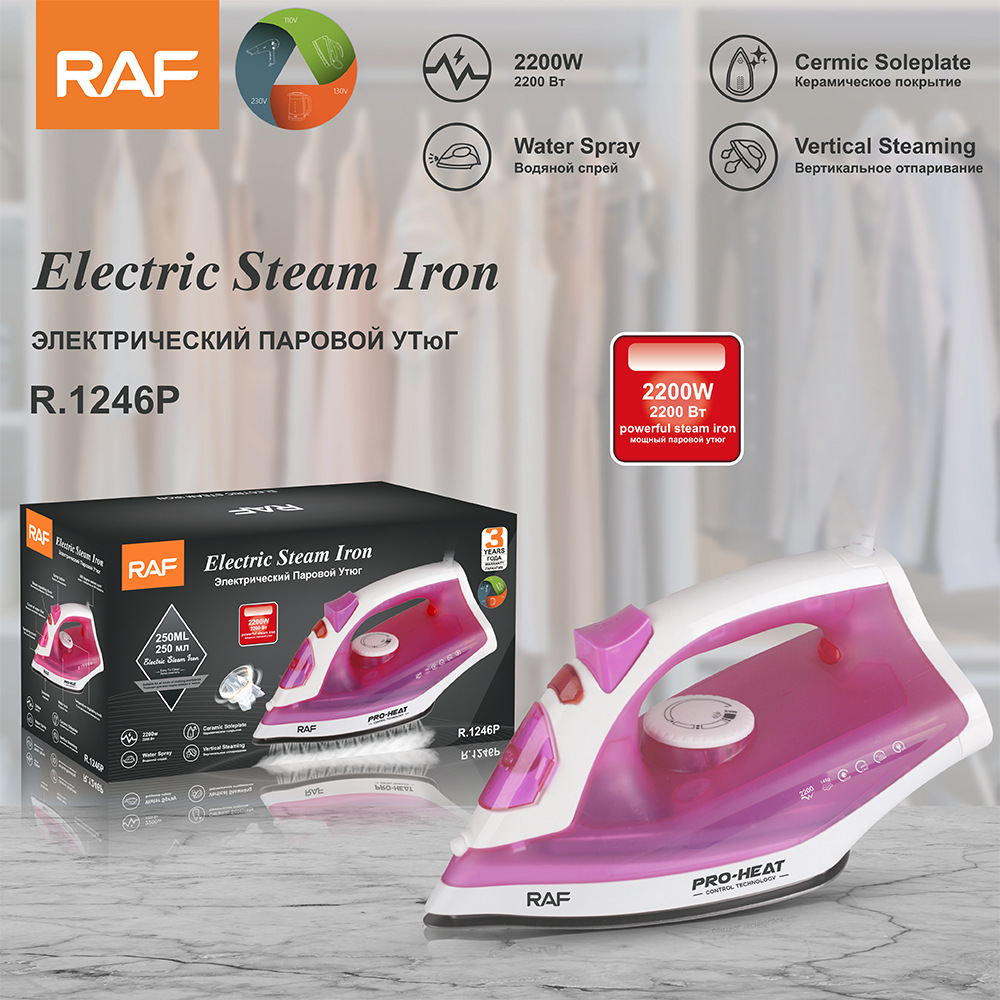 RAF Estados Unidos, estándar europeo, plancha eléctrica, vapor, plancha para el hogar, spray, plancha eléctrica, ropa de mano, plancha eléctrica