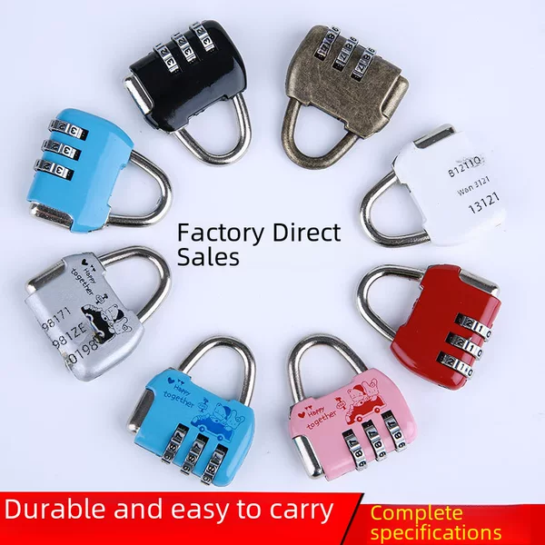 Password Padlock Waterproof Rust-proof Suitcase Lock Wardrobe School Bag Luggage Gym Home Small Lock Mini