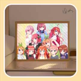 【五等分花嫁】二次元动漫装饰画三色变光灯光画氛围小夜灯三玖
