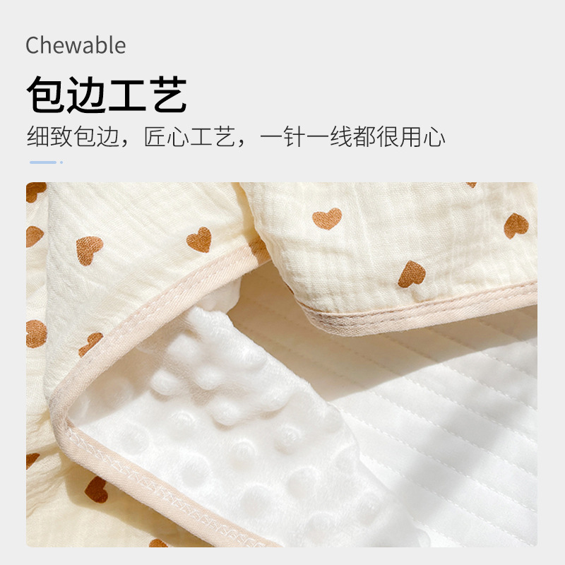 Venta al por mayor de dibujos animados Cuatro Estaciones edredón de bebé crepe manta de frijol recién nacido niños kindergarten edredón de bebé