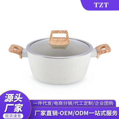 外国貿易クロスボーダー麦飯石スープ鍋フライパンの多機能は鍋のフライパンのかまどにくっつかないです。