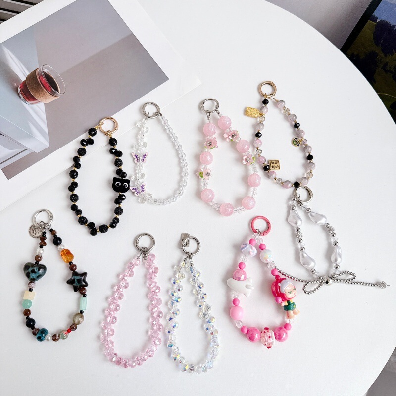 Peach Blossom Sparkling Phone Chain, Light Luxury High-End Style, Fashionable Anti-Drop Hand-Held Accessory, Women's Pendant to Attract Love Peach Blossom Sparkling Phone Chain, Light Luxury High-End Style, Fashionable Anti-Drop Hand-Held Accessory, Women's Pendant to Attract Love