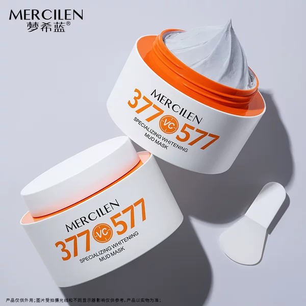 Mengxilan 377+577 Specializes in Whitening, Oil Control, and Skin Purifying Mud Mask 100g Repair Deep Cleansing Smear Mask