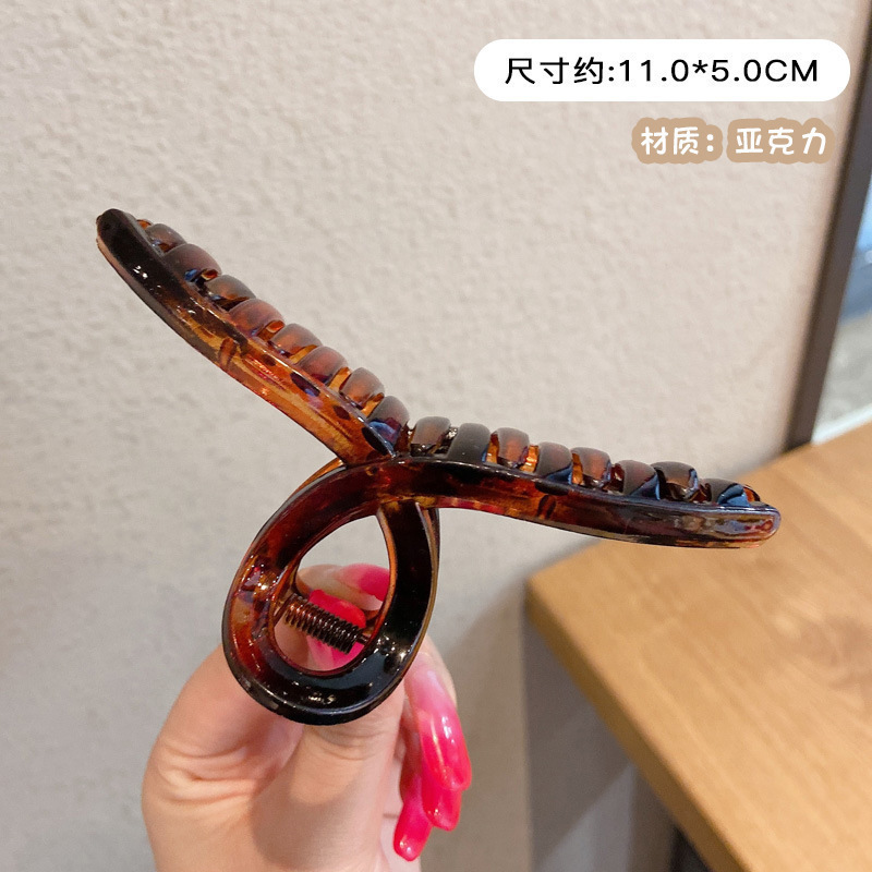 2025新款发夹女后脑勺抓夹鲨鱼夹发卡高级感发抓慵懒风盘发夹头饰|undefined