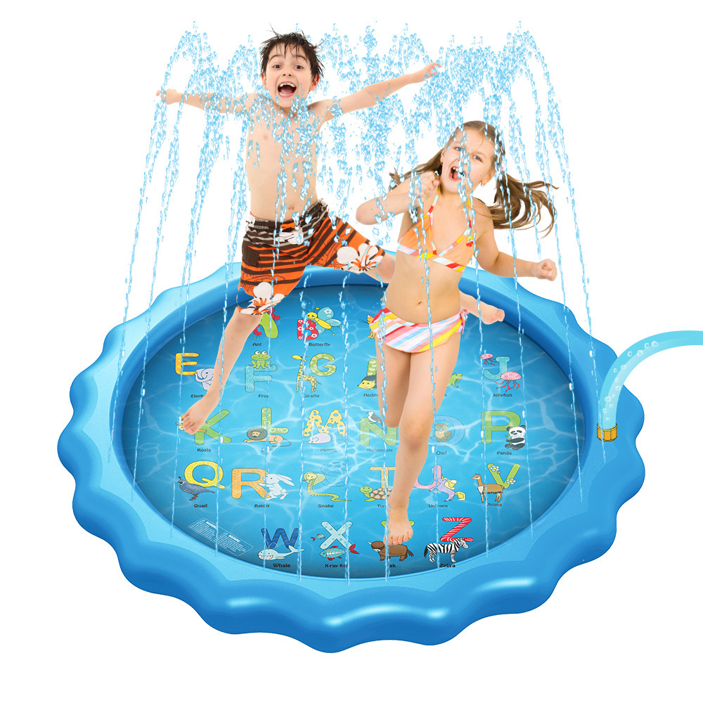 Inflatable aqua park play in water