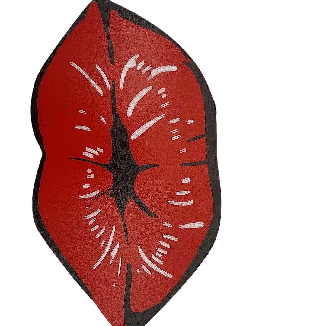 Transfronterizo popular Día de San Valentín gran labio rojo decoración de madera hogar ambiente decoración romántica