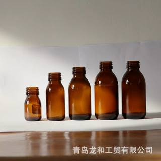 厂家  茶色玻璃瓶 酵素糖浆瓶密封分装瓶药水瓶茶色棕色口服液瓶
