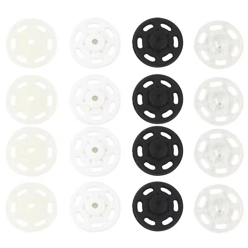 Nylon Hidden Snap Buttons, Anti-Exposure Plastic Snap Buttons for Children's Clothing, Shirt Snap Buttons, Invisible Buttons, Press Buttons, Invisible Fasteners