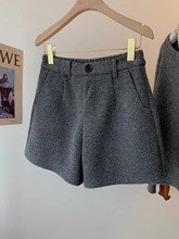 2025秋冬厚款毛呢短裤女1105-151Z