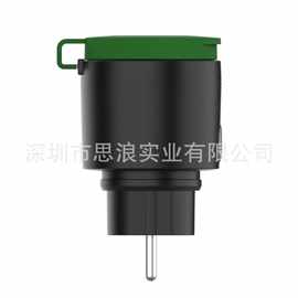 室外户外防水IP44涂鸦i欧规wifi智能插座插头带电量统计插头CE