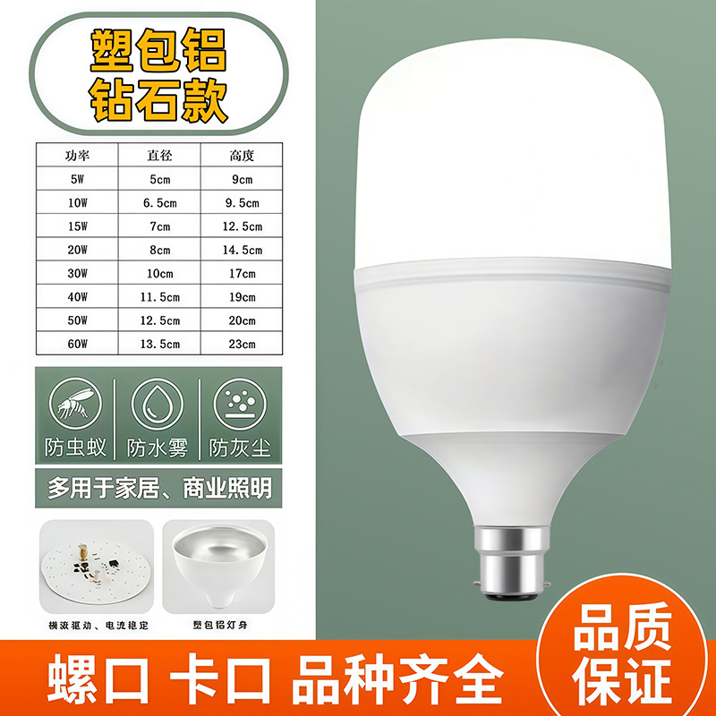 Fabricantes de lámparas de bombilla LED envío directo de aluminio E27 bayonet de tornillo ahorro de energía iluminación interior superbrillante al por mayor