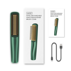 ストレートヘアコームクロスボーダー新しい USB 充電式ポータブルミニヘアアイロンスムーズスタイリングコームカスタマイズを受け入れる