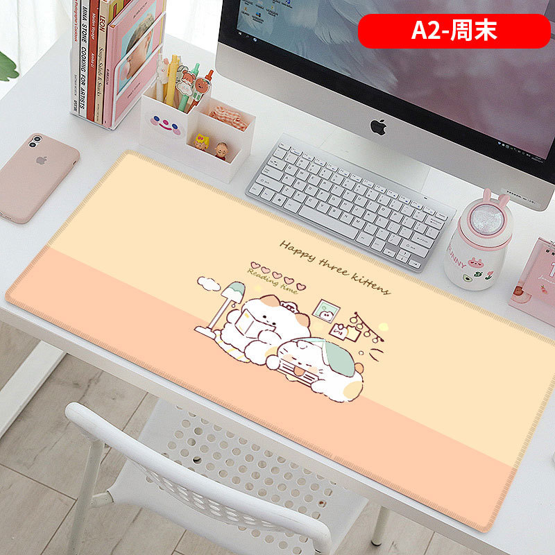 マウスパッドの巨大なアニメのかわいい動物のキーボードパッドを大きくして、ロックを厚くします。|undefined