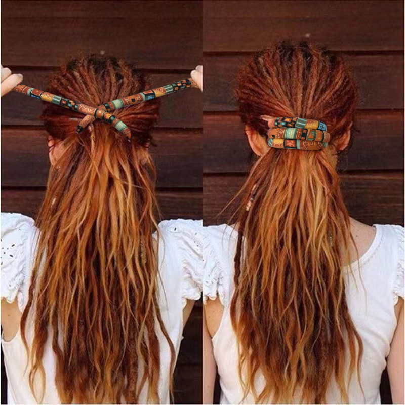 Retro U Shape Cloth Patchwork Hair Band 1 Piece display picture 8