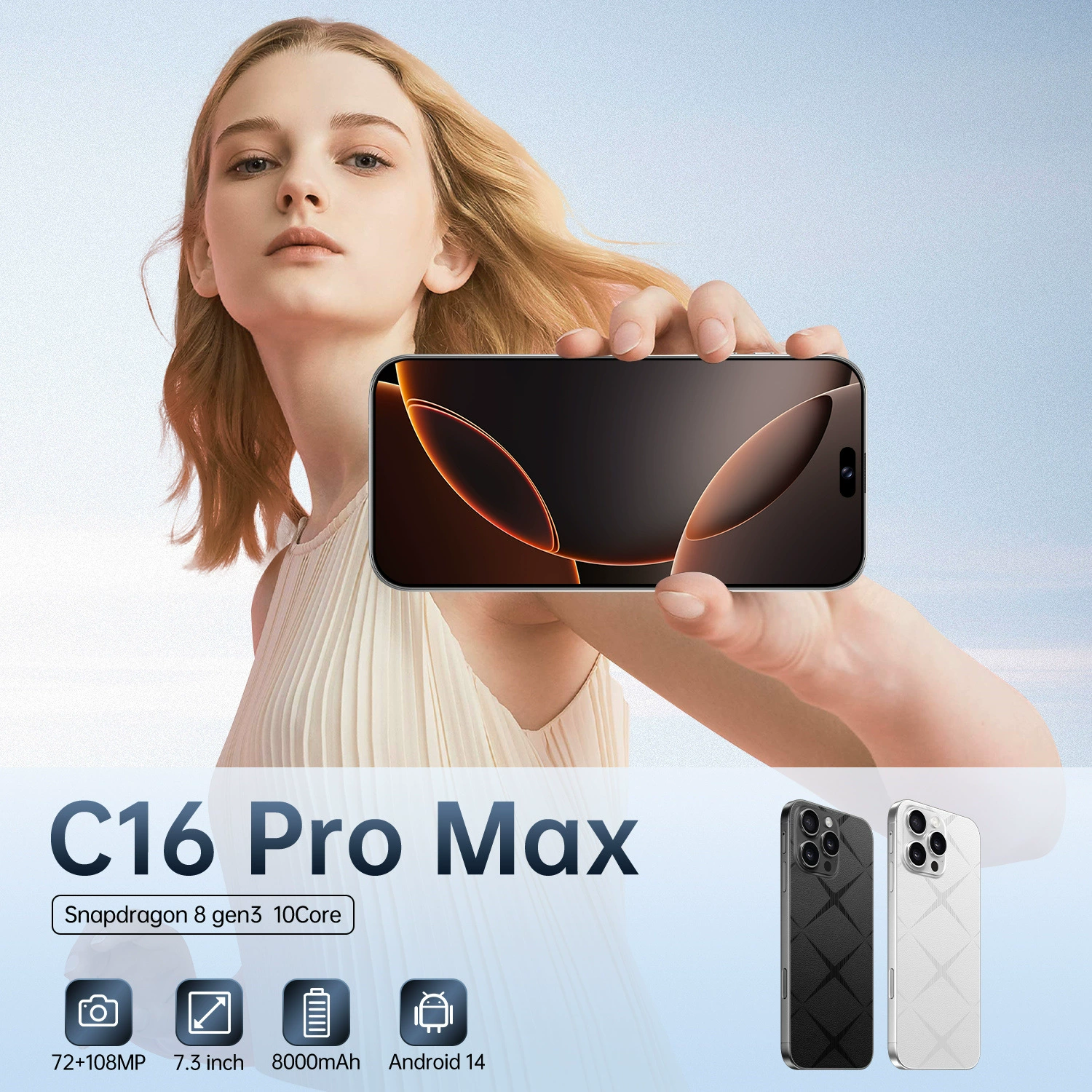 Умный мобильный телефон, C16, 16promax, 16G, Android