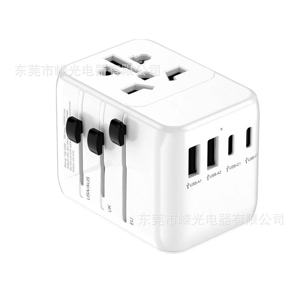 Многофункциональный переходник 5V 4.2A 21W, быстрая зарядка Type-C, стандарты: Великобритания, Европа, США, Австралия (модель 651UC)