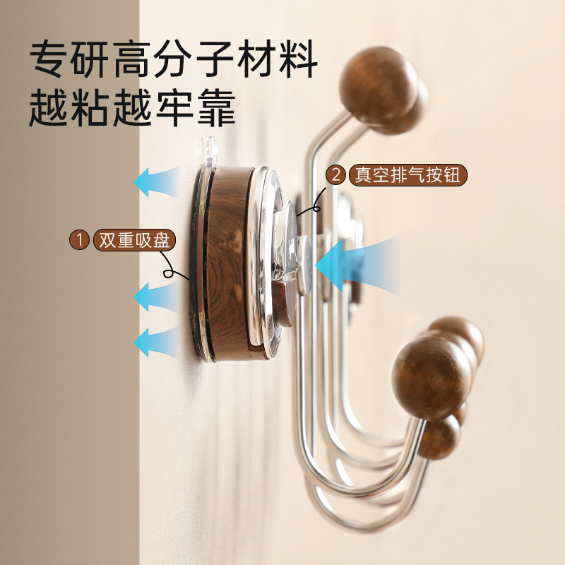 Gancho de ventosa detrás de la puerta, sin perforación, mochila de carga fuerte, almacenamiento en el hogar, percha de pared, gancho de dormitorio