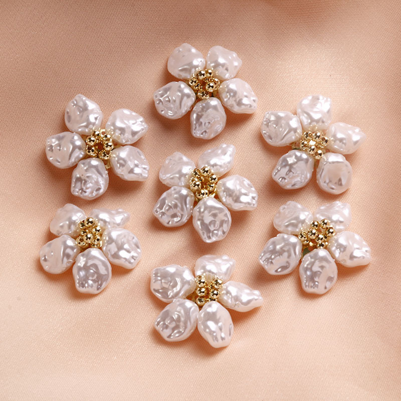 21g Weight Clip Classification 1 Piece Quantity Imitation Pearl Material Flower Pattern All Seasons Season Elegant, Cute, Sweet Style 1 Piece Imitation Pearl Flower Clip 无