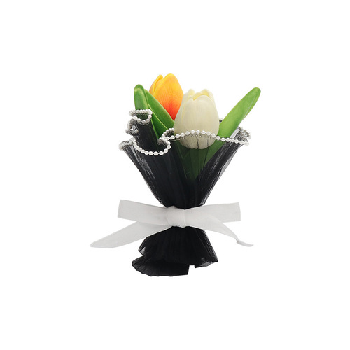 Car air freshener, car air vent perfume, popular creative tulip bouquet, car interior decoration accessory, deodorizing ornament