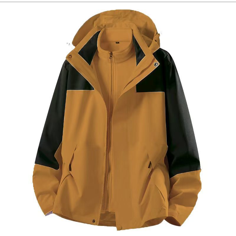 亚马逊批发热卖款骆驼同款冲锋衣男女三合一可拆卸摇粒绒两件套