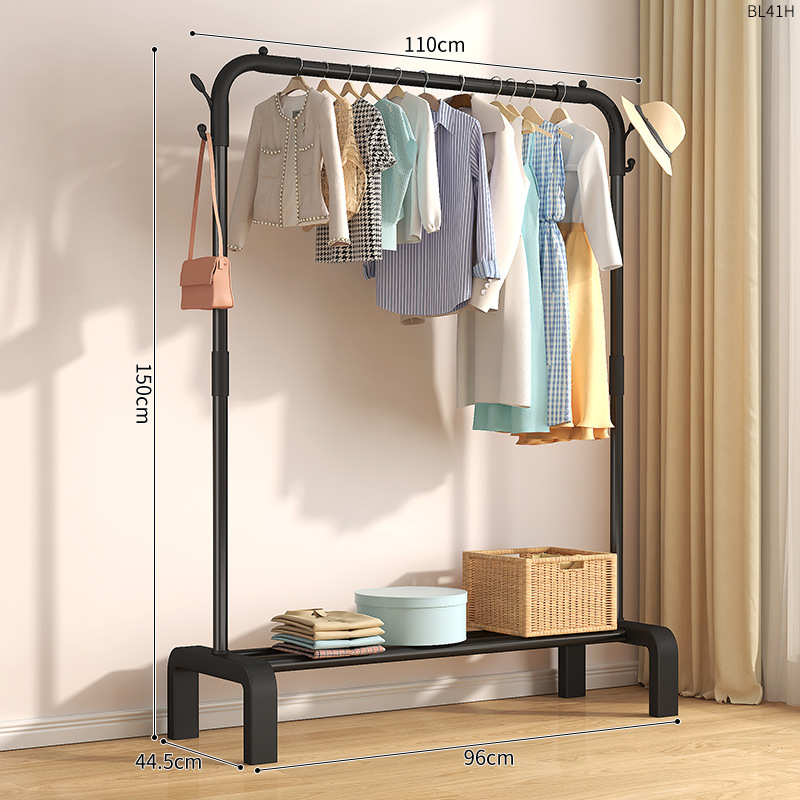 110cm 매트 블랙 더블 후크
