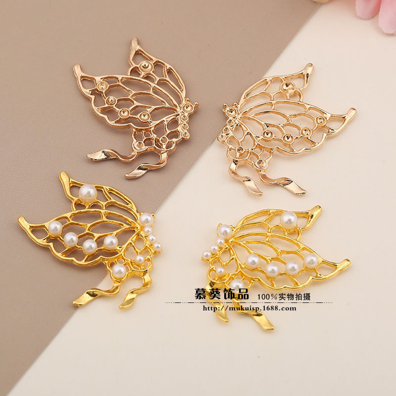 DIY Jewelry Accessories Costume Headwear Material 36*45mm New Alloy Butterfly Gold/silver DIY Jewelry Accessories Costume Headwear Material 36*45mm New Alloy Butterfly Gold/silver