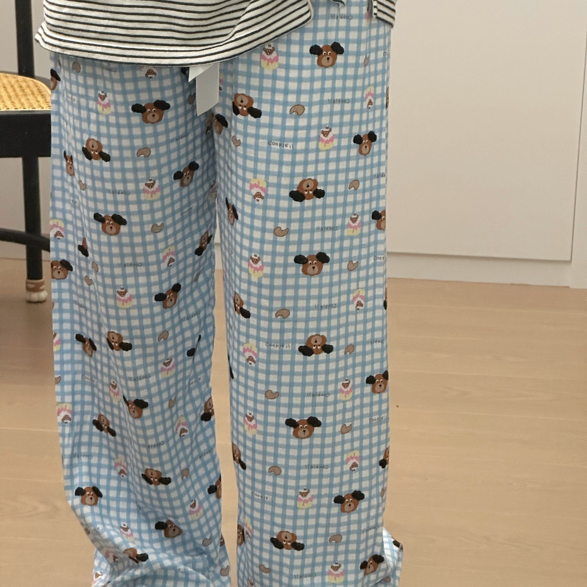 [5 días de preventa] [Pantalones de seda de algodón] Pantalones de pijama de seda de algodón para mujer