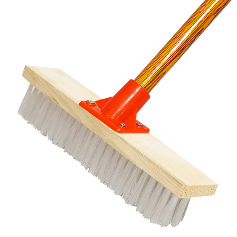 Cepillo de suelo Cepillo de limpieza de carreteras de cerdas de mango largo Cepillo de limpieza de musgo para pavimento de cemento 【 1STF0 】