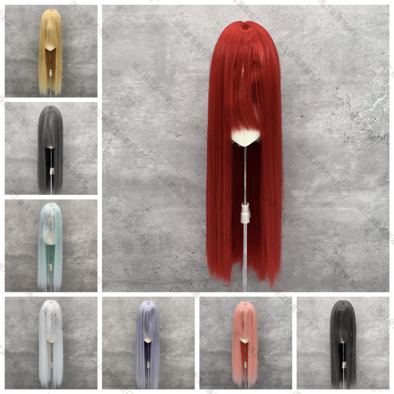 Lucy wig BJD/SD doll with new revision long broken single-layer tie bangs hand-modified foundation fake hair