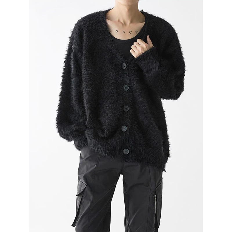 Winter American-Style Spring and Autumn Men's Sweater Knit Cardigan Jacket Collar Outerwear Base Layer 2025 Lazy Style Top Trendy Brand Winter American-Style Spring and Autumn Men's Sweater Knit Cardigan Jacket Collar Outerwear Base Layer 2025 Lazy Style Top Trendy Brand