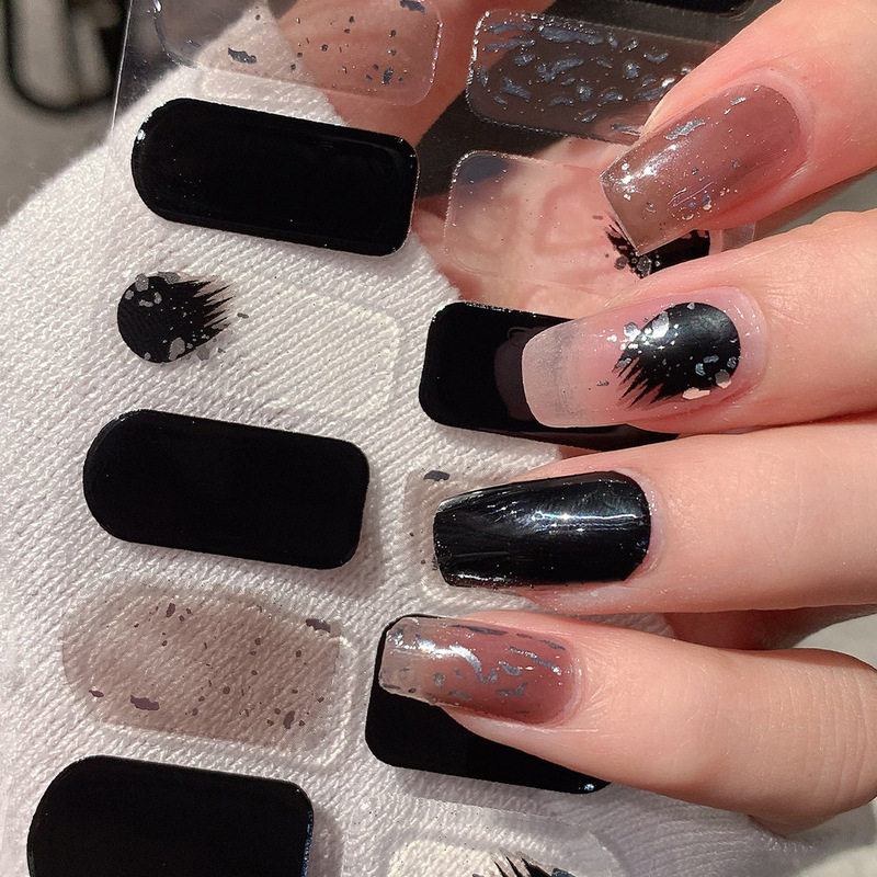 New Non-Baking Nail Art Stickers Small Fresh Hot Selling Style Pure Nail Art Stickers Ultra-thin