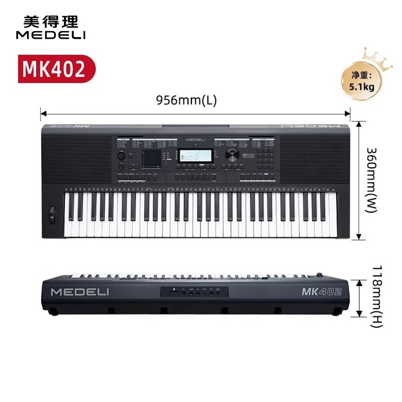 Piano electrónico mayorista A900 MK402 adulto profesional toca Medri 61 teclas enseñanza examen piano A800850