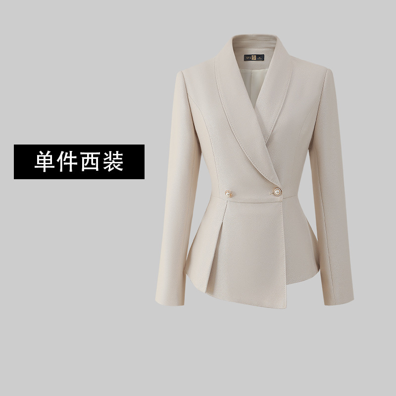 职业套装裙高级感时尚西装酒店经理前台接待工装美容院工作服女秋|undefined