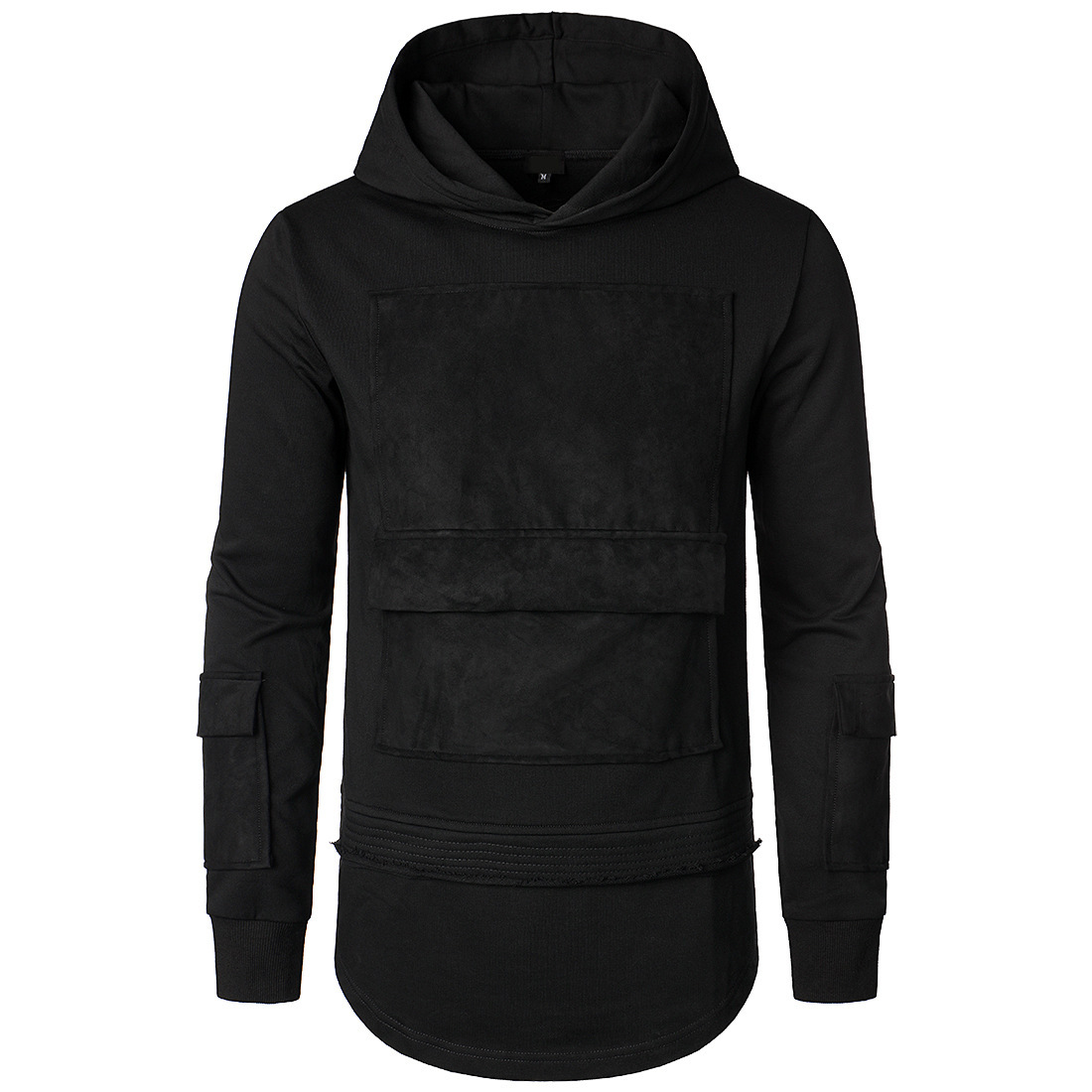 2022 herfst en winter nieuwe hoodie effen kleur losse jas donkere stijl trendy heren hoodie met capuchon_voghion.com