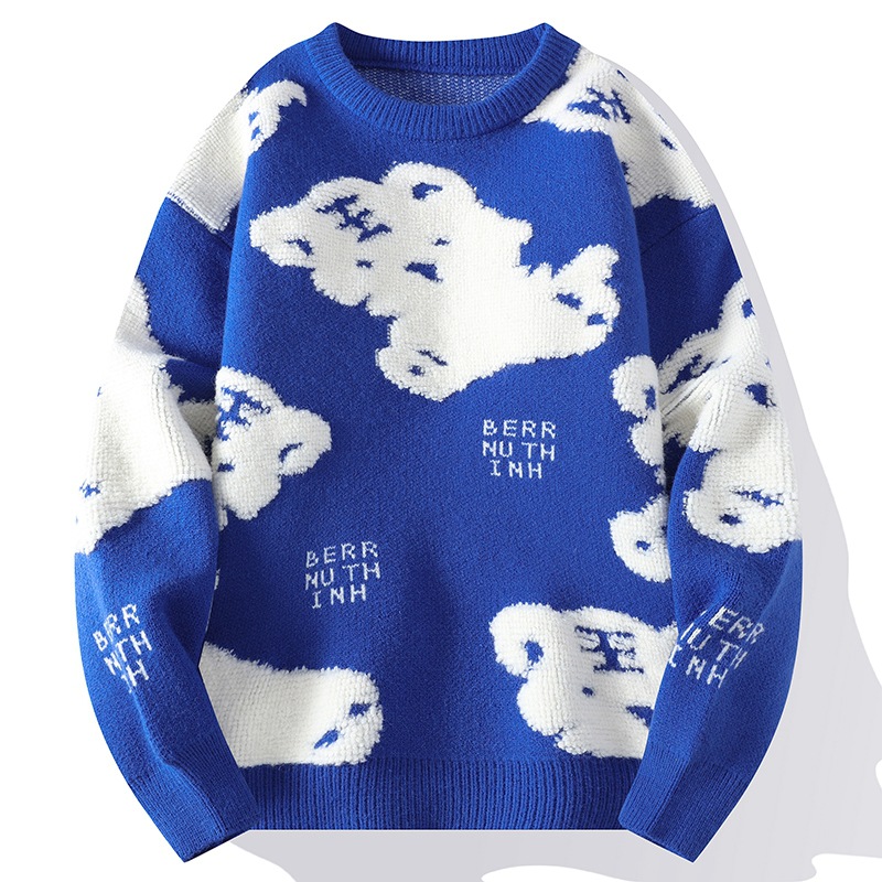 Suéter de cuello redondo 2023 otoño e invierno nuevo de alta calidad ins suéter cuello redondo suéter TikTok popular