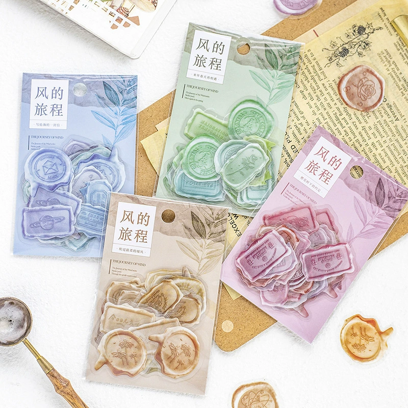 Сумеречный Стиль Путешествия серия Краска Печать ручные наклейки для счета пакет творческий материал DIY декоративные наклейки 40 штук 4 типа