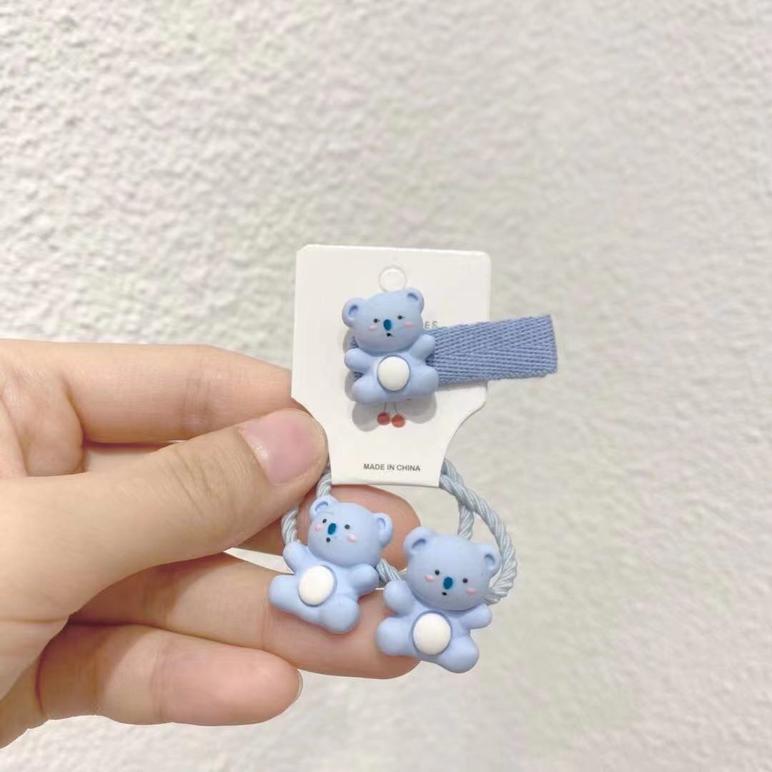 Lindo pequeño animal horquilla coreano ins Internet celebridad bebé horquilla pequeña banda de pelo no duele el pelo pequeño banda de goma flequillos clip