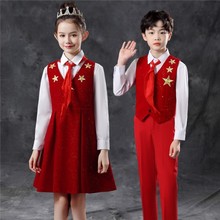 新款國慶兒童大合唱團演出服中小學生詩歌朗誦表演服裝主持人禮服