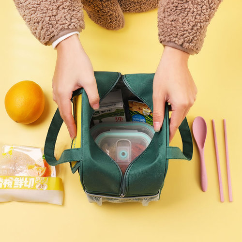 Portable lunch bag, lunch box bag, insulated bag, portable fresh-keeping meal bag, office worker, primary school student, cute cartoon lunch bag