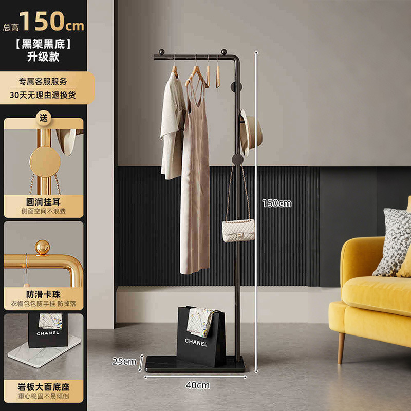 El estante de ropa simple en el dormitorio del piso al techo no ocupa un lugar en el hogar, la ropa de la habitación interior, el perchero, el poste de ropa pequeño, la ropa colgante, el secado