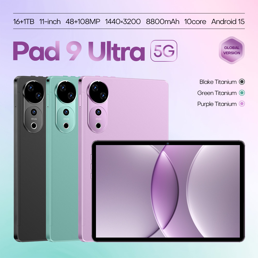 Cross-Border E-Commerce 2025 New Model 10.1inch Incell Screen Pad9 Ultra Tablet Dual Sim 4g