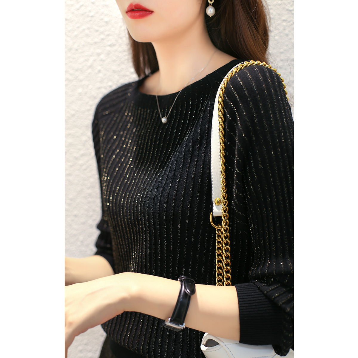 Demi-season fashionable knitted dress