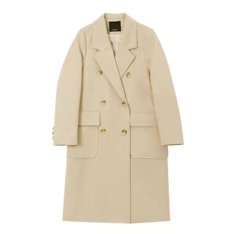 Зимнее trench coat, шерстяное пальто, классический пиджак для костюма, свободного кроя