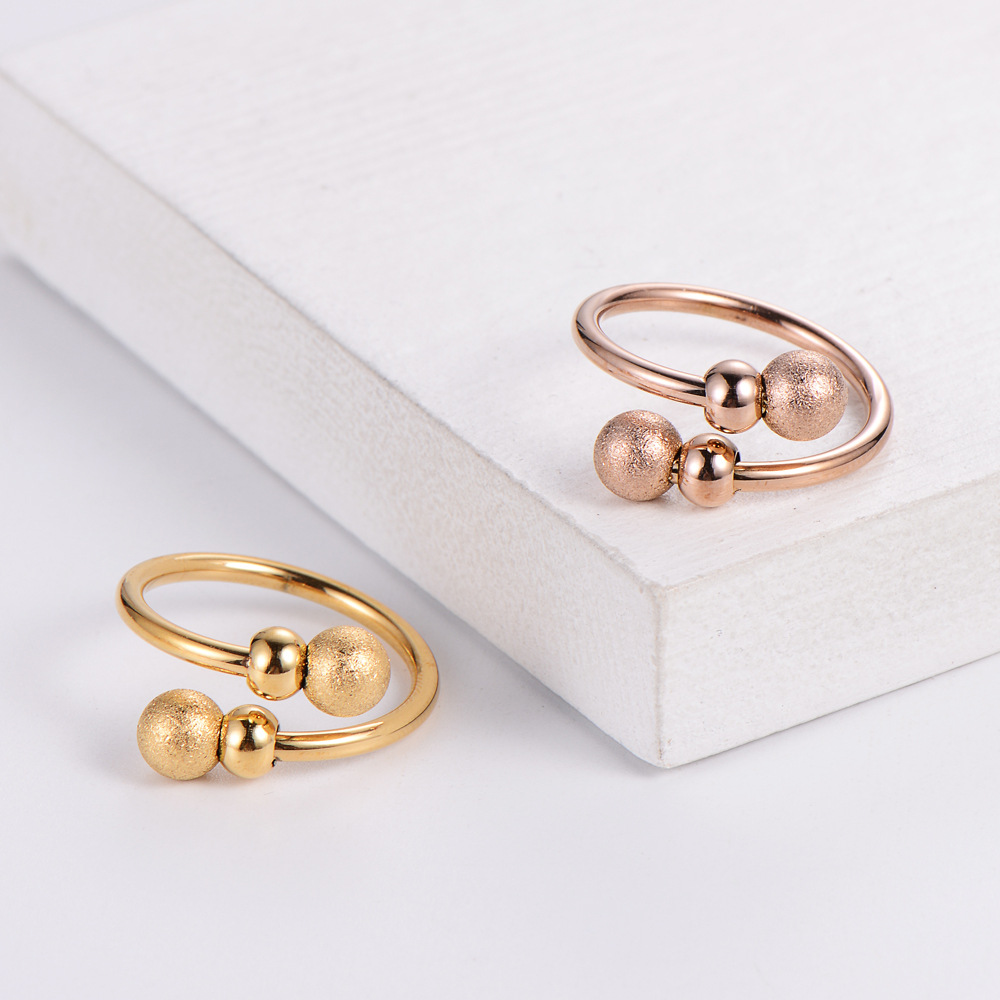 Fashion Solid Color Stainless Steel Plating Rings 1 Piece